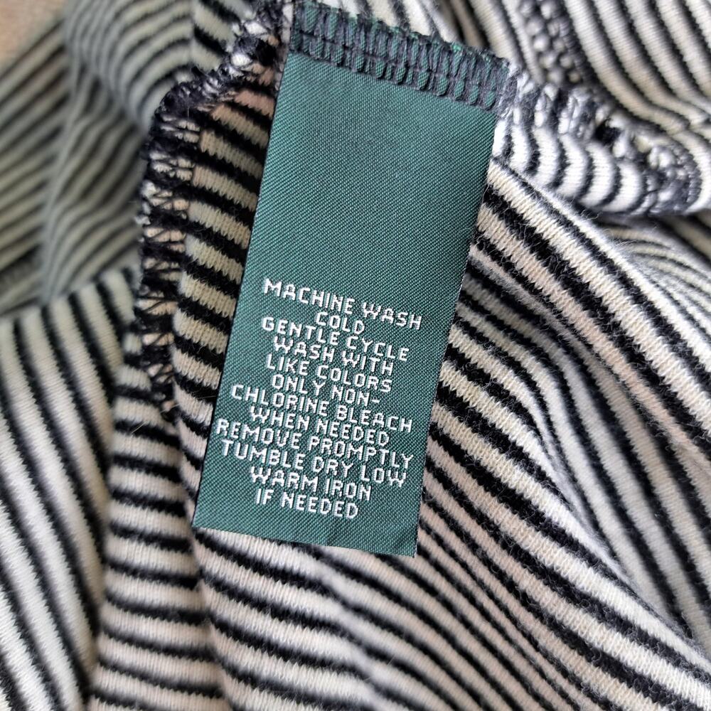 LAUREN Ralph Lauren Navy Stripe Jersey Hoodie Top Medium - Picture 9 of 9